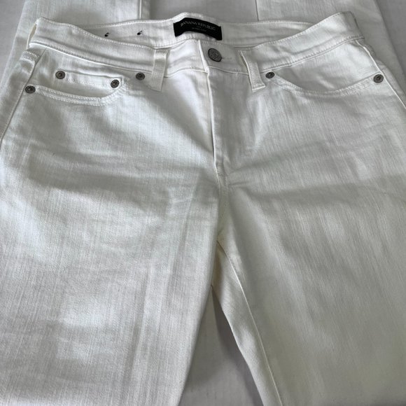 Banana Republic Women's Jeans White Skinny Crop Size 27 / 4 NWOT - Picture 3 of 5